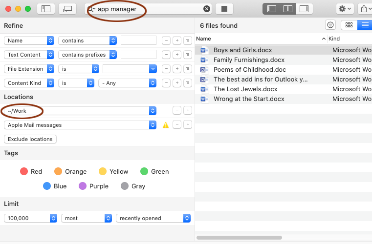 HoudahSpot search files on Mac