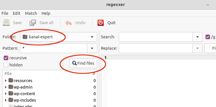 Regexxer start your search