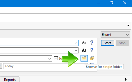 Agent Ransack browse for single folder to search