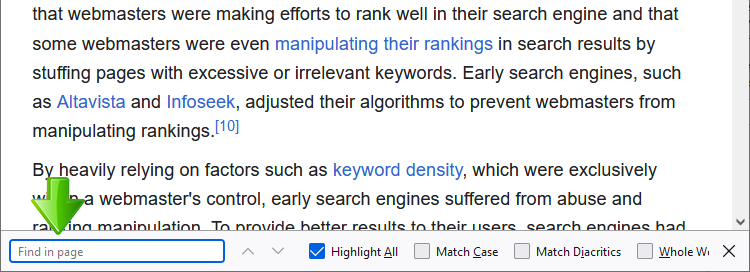 Firefox open search bar