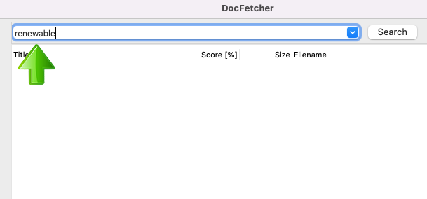 DocFetcher type search words