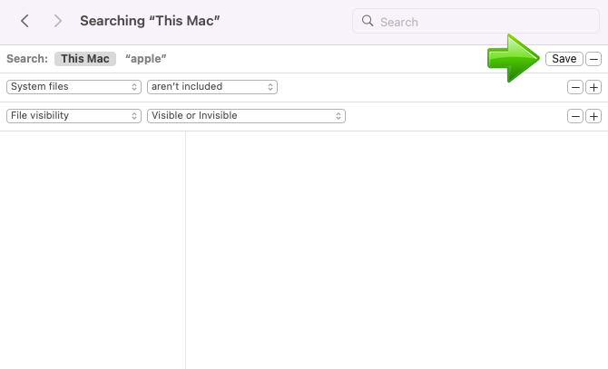 MacOS Finder open save settings window