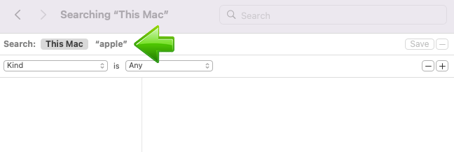 MacOS Finder open search window
