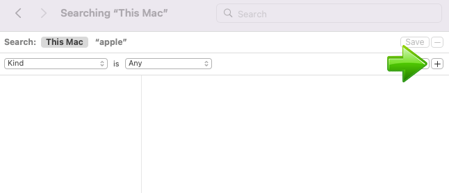 MacOS Finder add search option